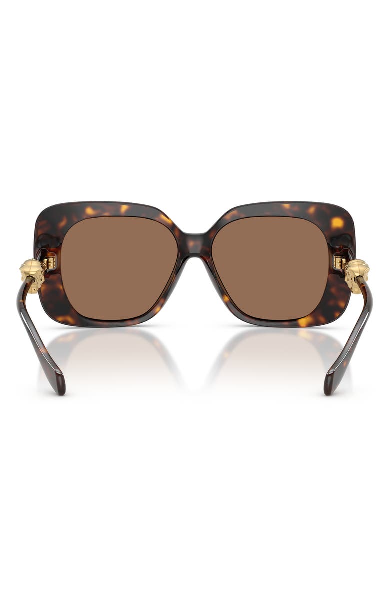 Versace 57mm Square Sunglasses, Alternate, color, Havana / Dark Brown