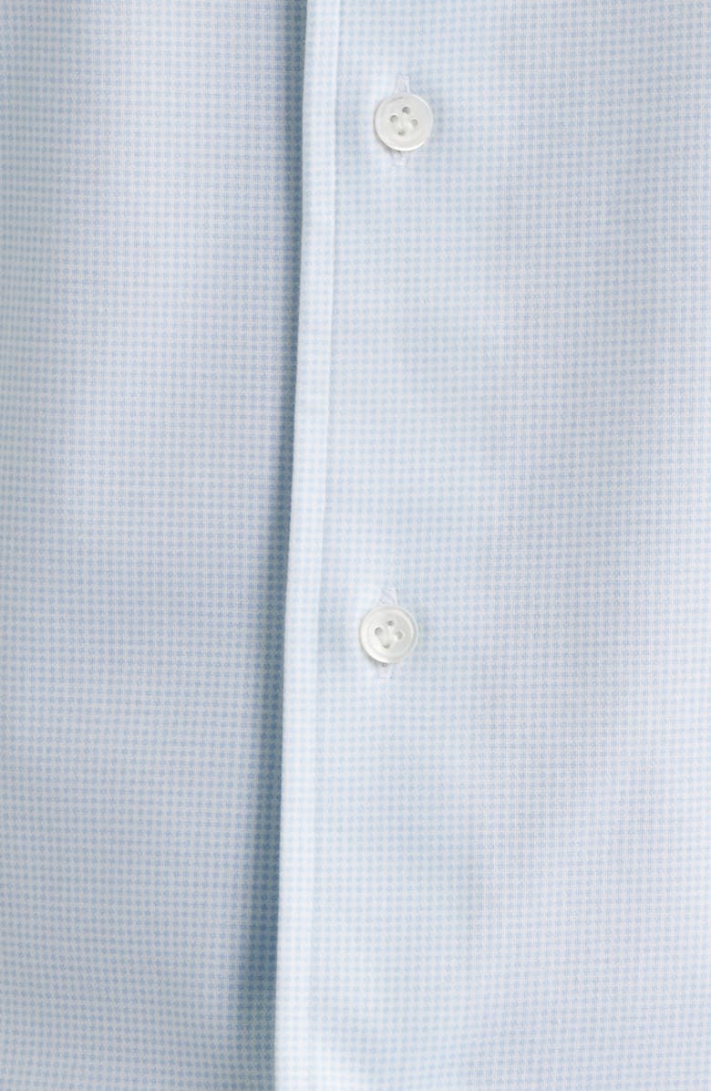 Peter Millar Excursionist Flex Print Wrinkle Resistant Button-Up Shirt, Alternate, color, Blue Frost