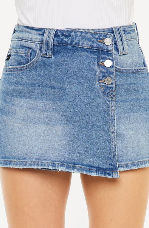 Kancan Keelan Cross Over Skort In Medium Wash