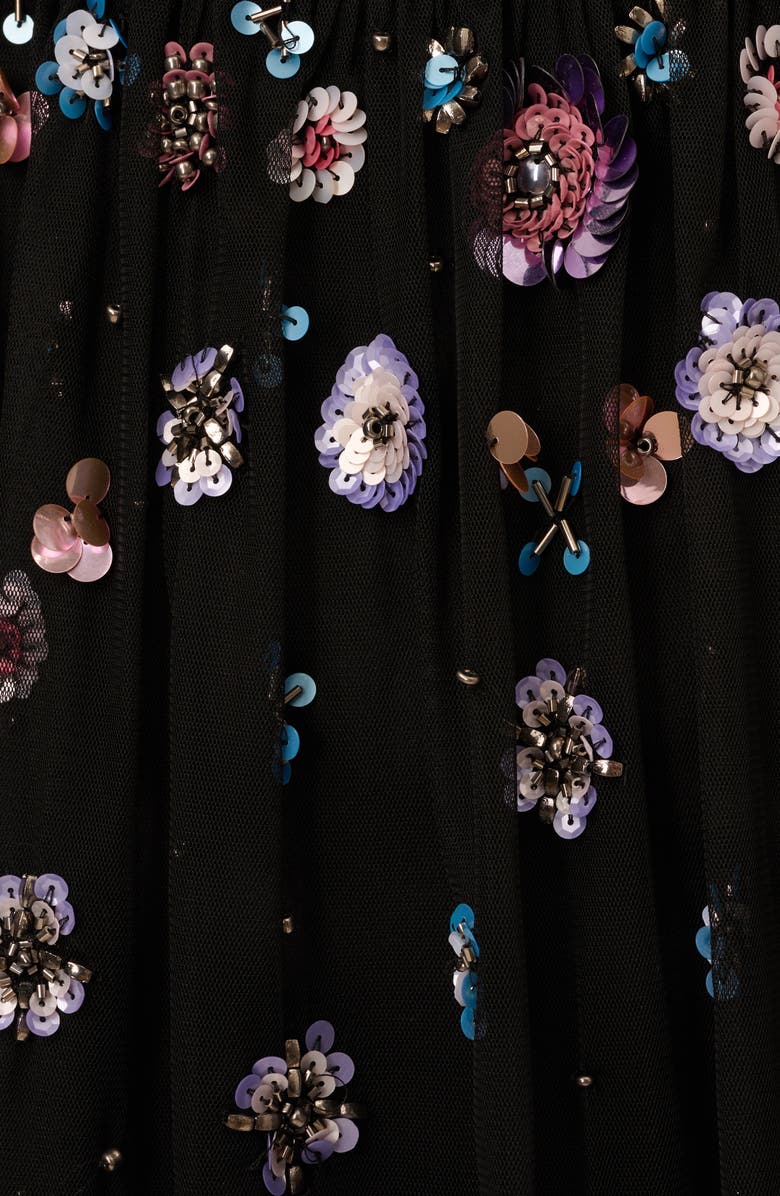 Adrianna Papell Floral Bead A-Line Dress, Alternate, color, 