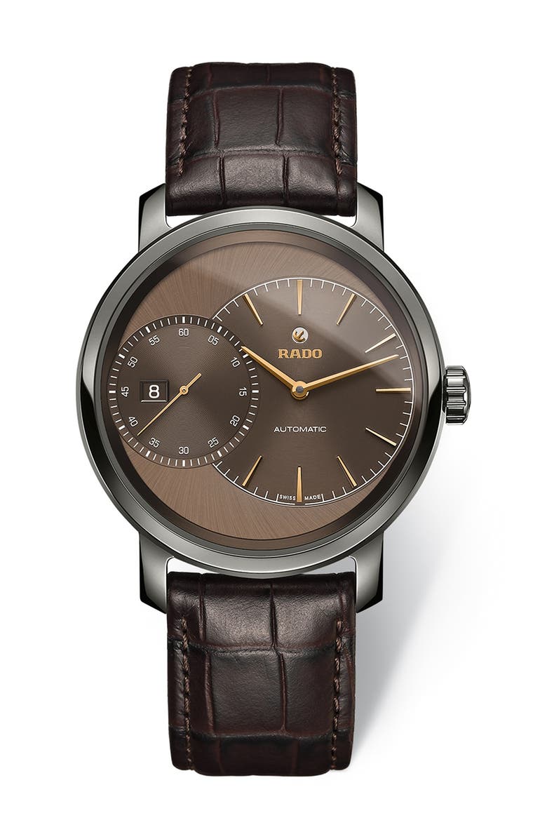 RADO Men's Automatic Croc Embossed Watch, 43mm, Main, color, 