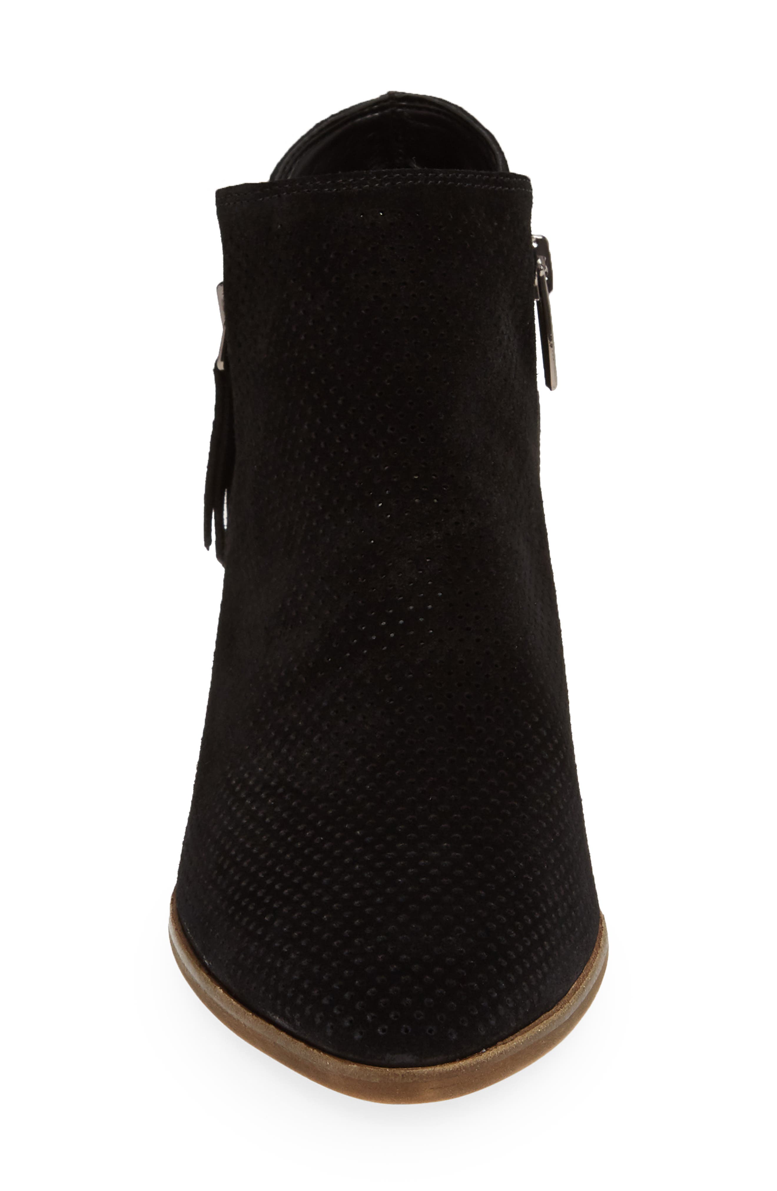 Nethera Perforated Bootie (Nordstrom Exclusive), Alternate, color, BLACK SUEDE