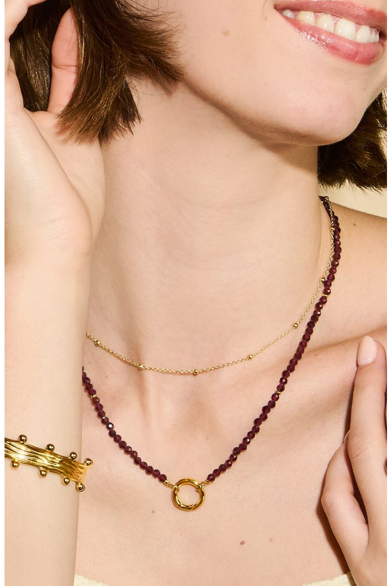 Garnet Energy Gemstone Necklace, Alternate, color, Garnet