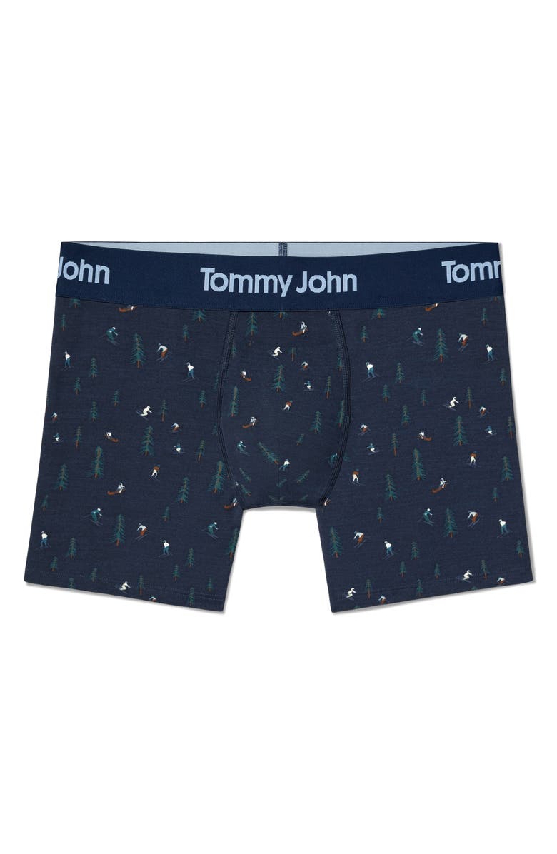 Tommy John Second Skin 4-Inch Boxer Briefs, Alternate, color, Dress Blues Ski Mountain