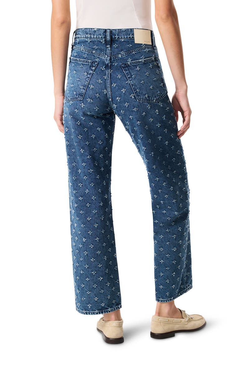 Clip Dot High Waist Relaxed Straight Leg Jeans, Alternate, color, VINTAGE