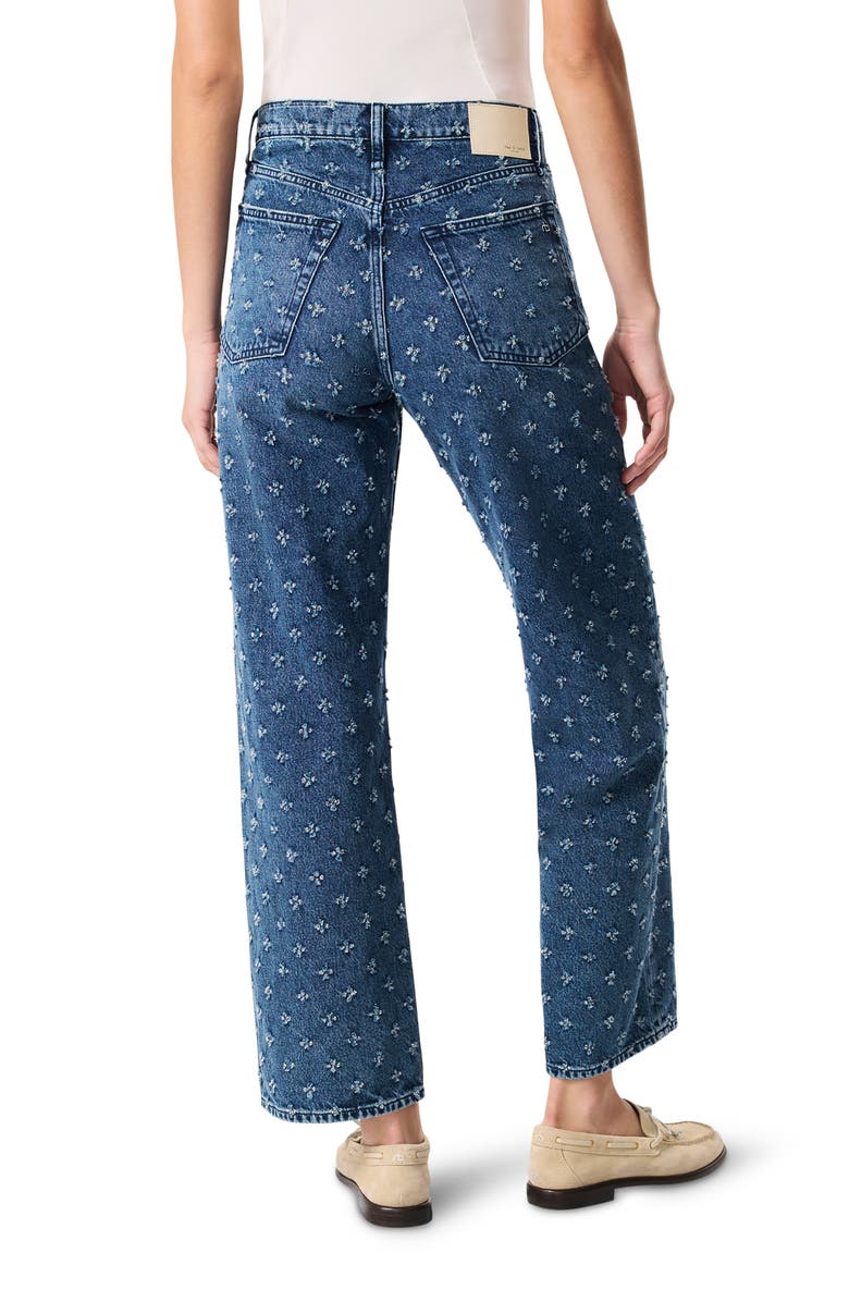 rag & bone Clip Dot High Waist Relaxed Straight Leg Jeans, Alternate, color,