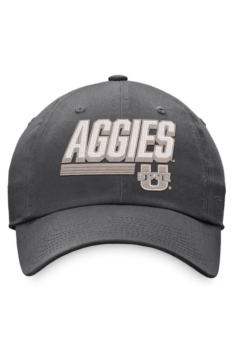 Men's Top of the World Charcoal Utah State Aggies Slice Adjustable Hat, Alternate, color, Charcoal
