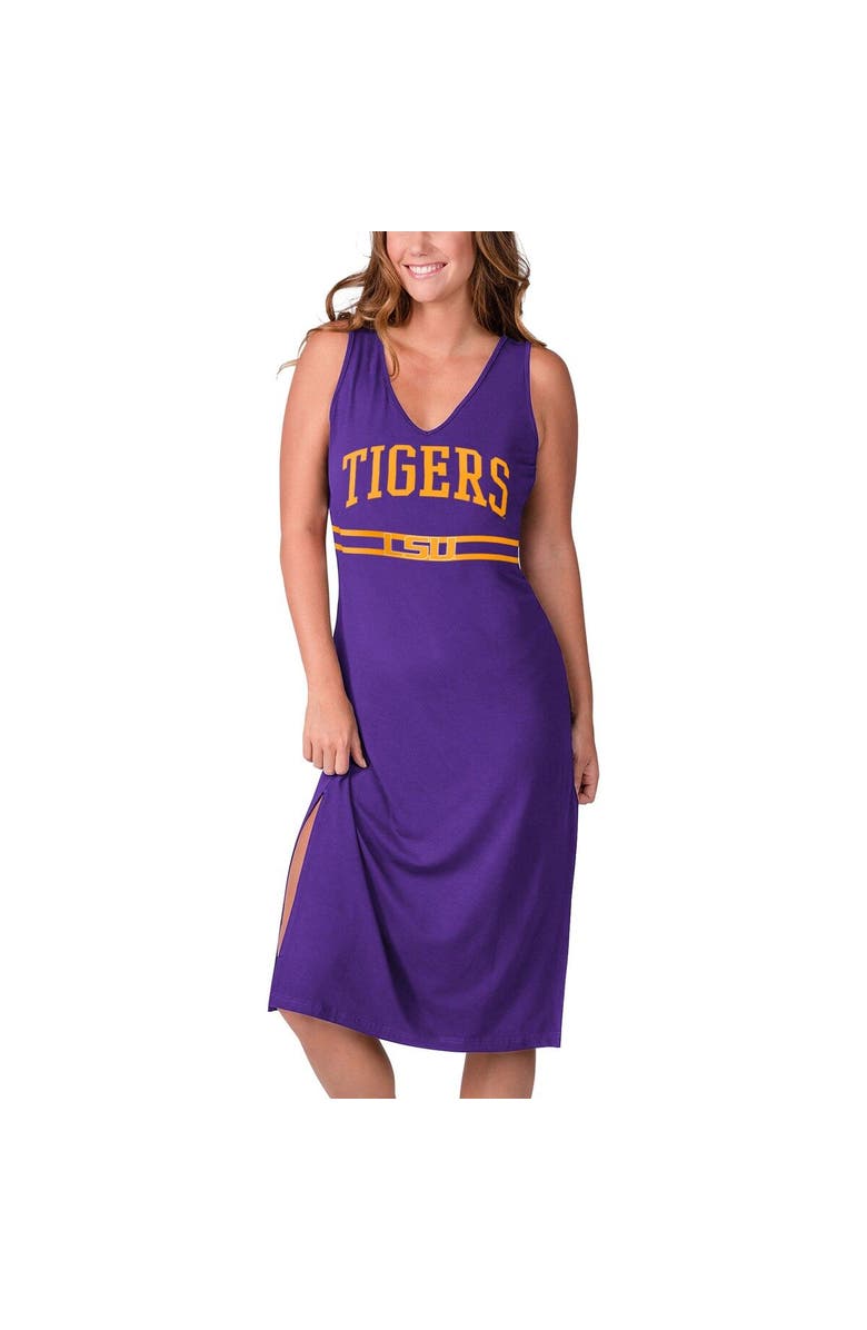 G-III 4HER BY CARL BANKS Women's G-III 4Her by Carl Banks Purple LSU Tigers Training V-Neck Maxi Dress, Main, color, 