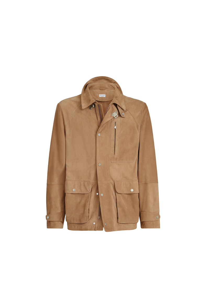 Suede field jacket, Alternate, color, Light Brown
