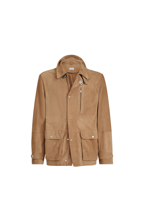 Suede field jacket