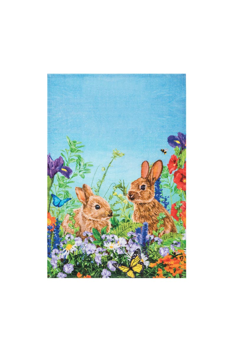 C&F Home Bunny Garden Paradise Towel, Alternate, color, Blue