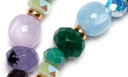 Little Words Project Best Friends For Good Set Of 2 Beaded Stretch Bracelets In Multi