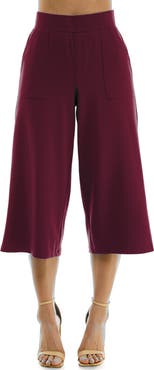 Nina Leonard Elastic Waist Culotte Pants