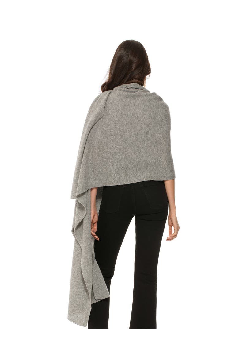Pure Cashmere Feather-Light Maxi Wrap Stole, Alternate, color, Melange Grey