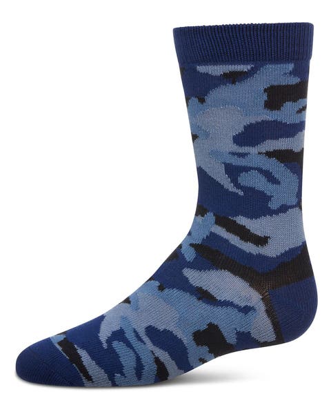 Camouflage-Pattern Crew Socks (Big Kid)