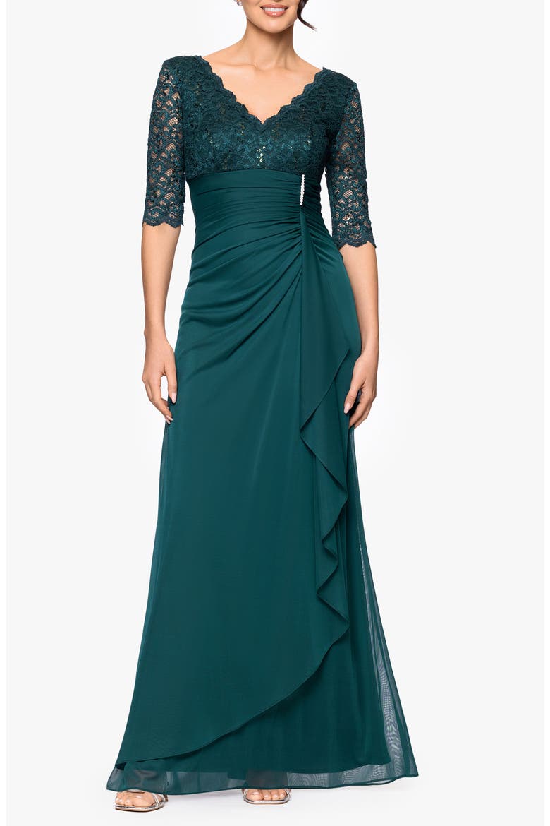 Sequin & Lace Bodice A-Line Dress video
