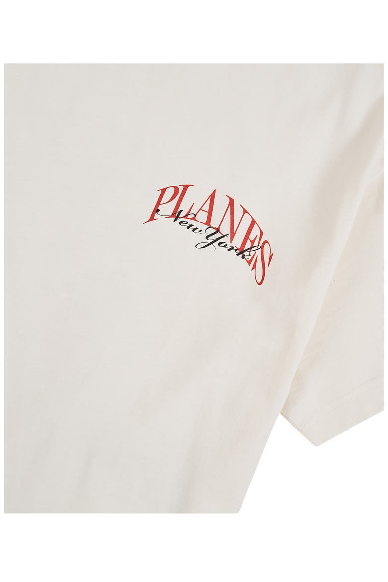 Planes NY Apple Cotton Graphic T-Shirt, Alternate, color, EGGSHELL