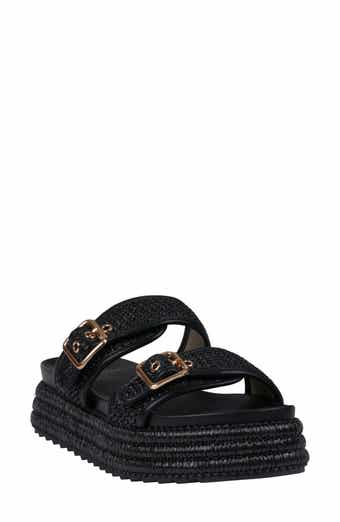 GC SHOES Lorena Raffia Platform Slide Sandal