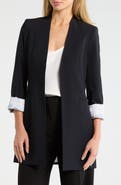 Calvin Klein Open Front Rolled Sleeve Blazer