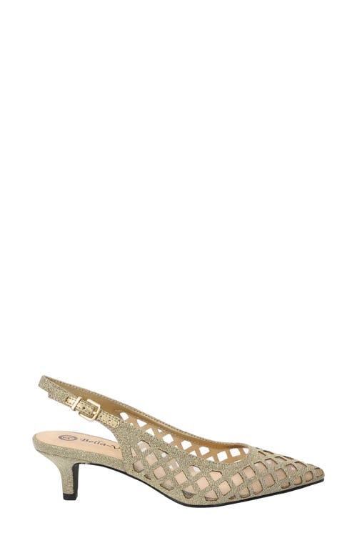 Bella Vita Noel Slingback Pointed Toe Pump In Gold