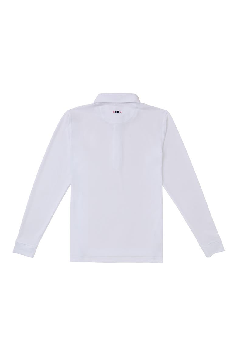 Solid Long Sleeve Piqué Performance Golf Polo, Alternate, color, WHITE