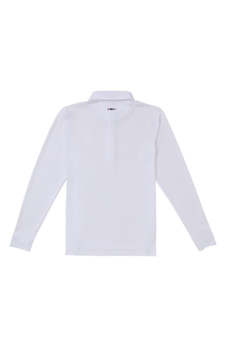 Sugarloaf Social Club Solid Long Sleeve Piqué Performance Golf Polo, Alternate, color, White
