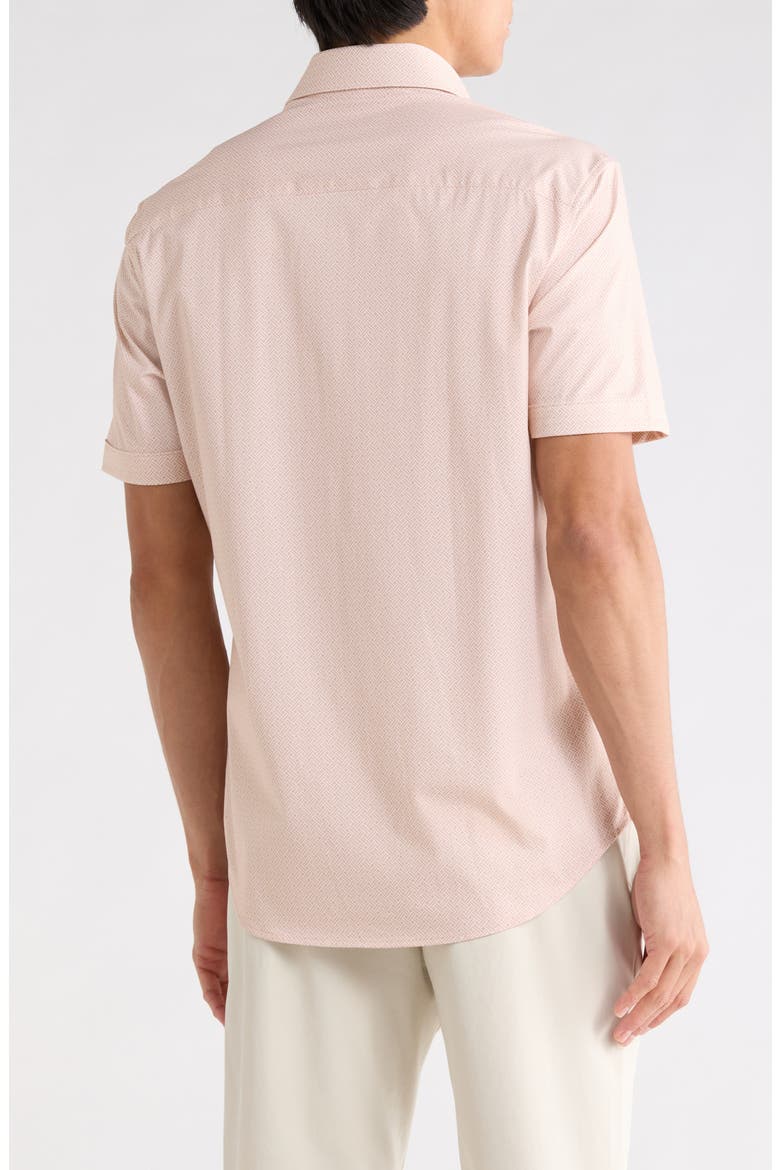 Short Sleeve Woven Shirt, Alternate, color, PAPAYA