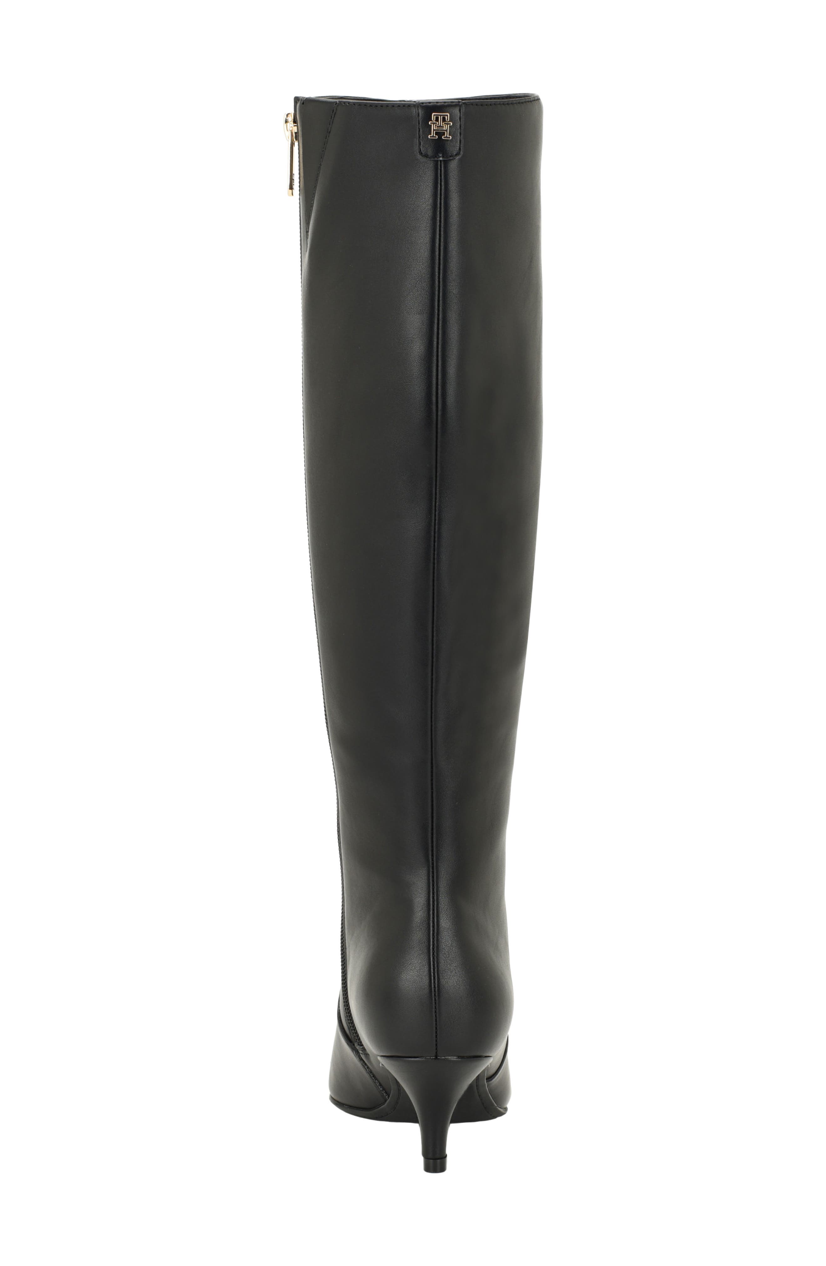 Derisa Knee High Faux Leather Boot, Alternate, color, BLACK 002