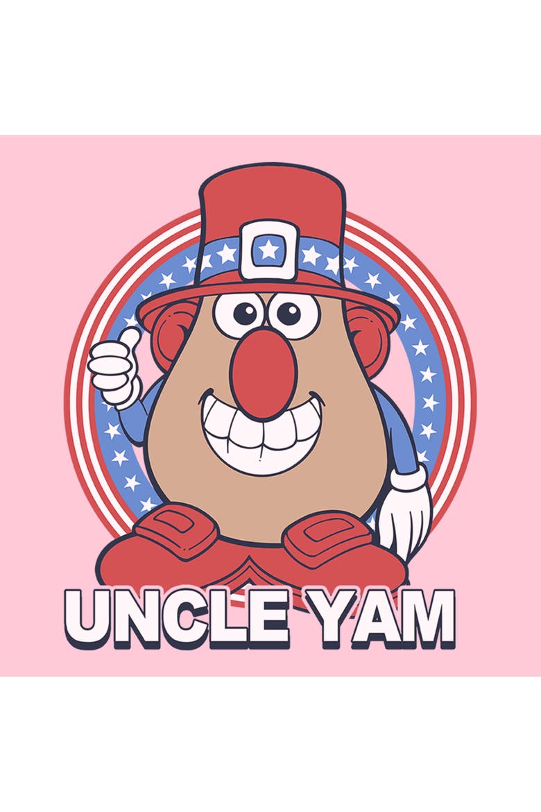 Girls' Uncle Yam Badge Graphic Short Sleeve T-Shirt, Alternate, color, Light Pink