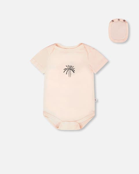 Evolutive Organic Cotton Jersey Printed Palm Tree Bodysuit (Baby)