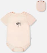 Deux par Deux Evolutive Organic Cotton Jersey Printed Palm Tree Bodysuit