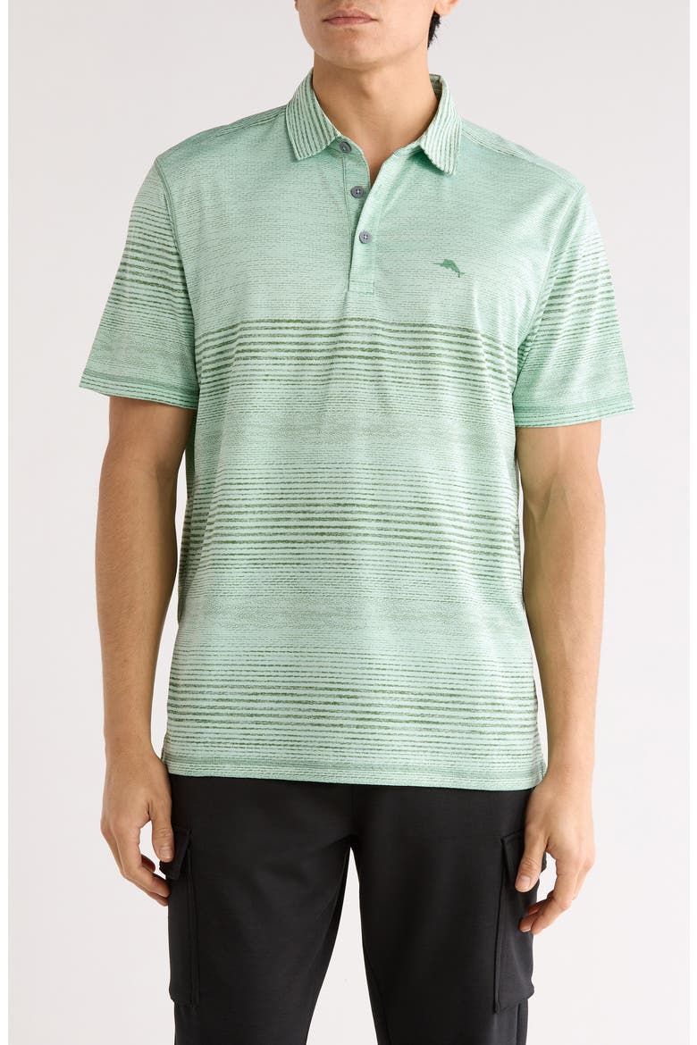 Sea Island Stripe IslandZone® Performance Polo, Main, color, SPRUCE FROST