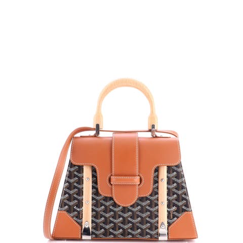 Saigon Top Handle Bag Coated Canvas with Leather PM