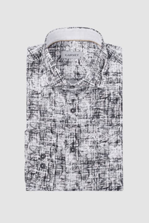 Men's Cyrus Regular-fit Print Long-sleeve Shirt