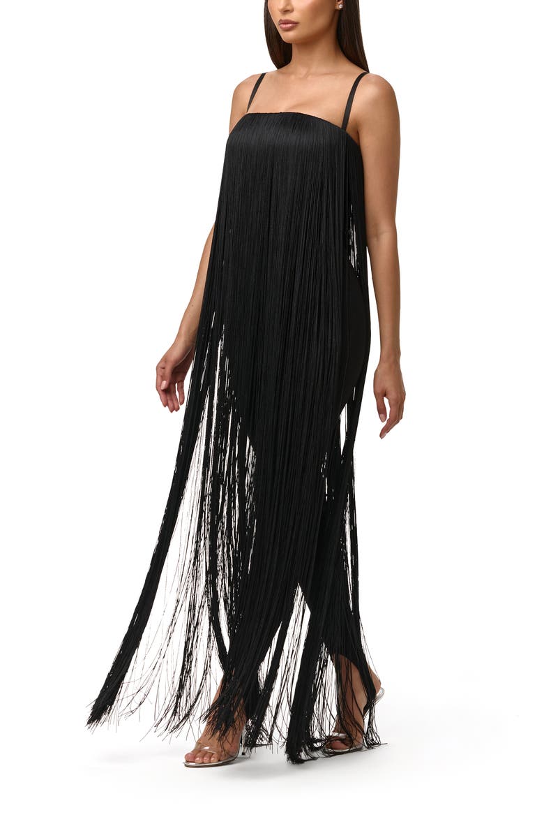 Butter Fringe Romper, Alternate, color, BLACK