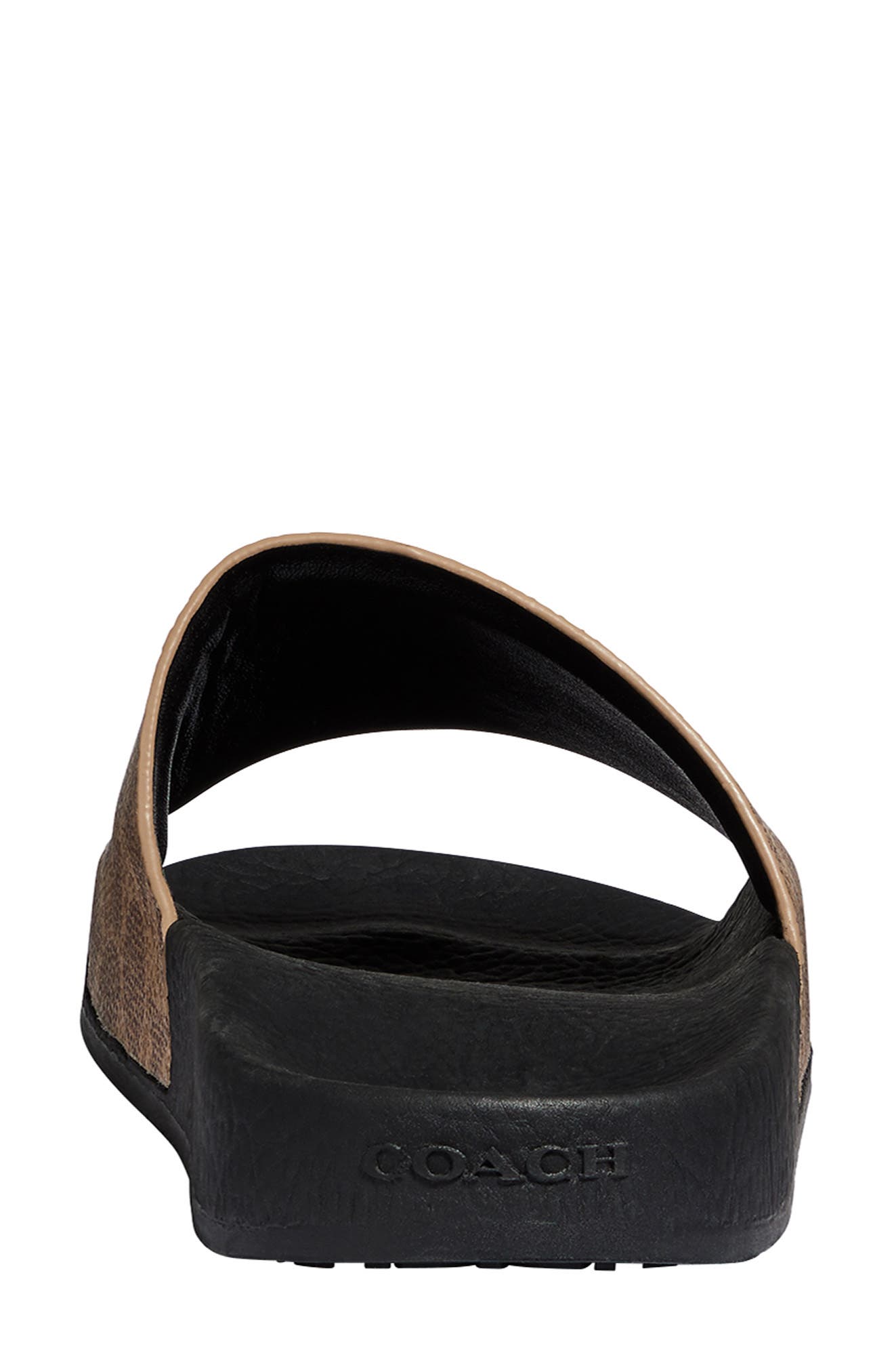 COACH Udele Logo Monogram Slide Sandal, Alternate, color, Tan