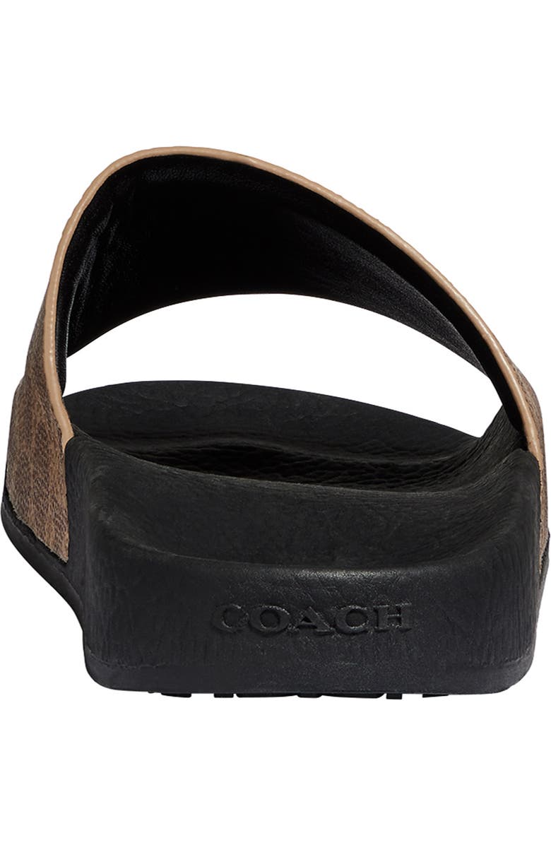 COACH Udele Logo Monogram Slide Sandal, Alternate, color, Tan
