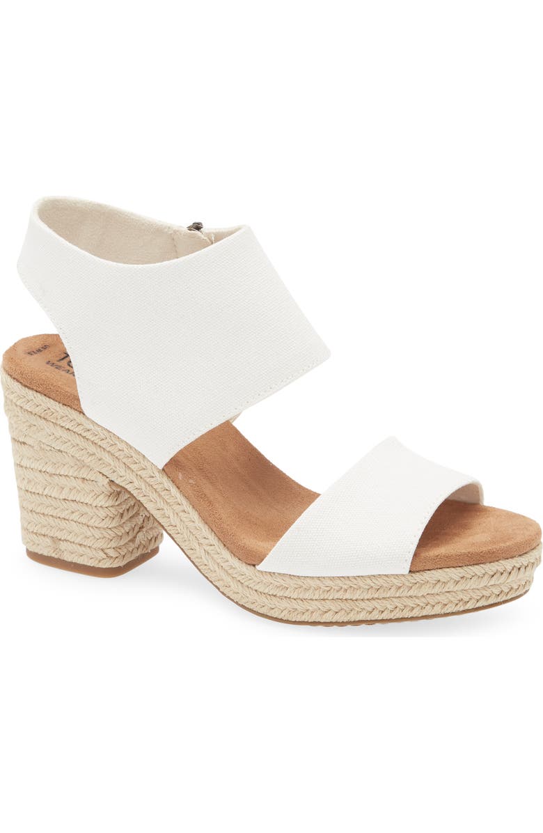 TOMS Canvas Platform Sandal, Main, color,