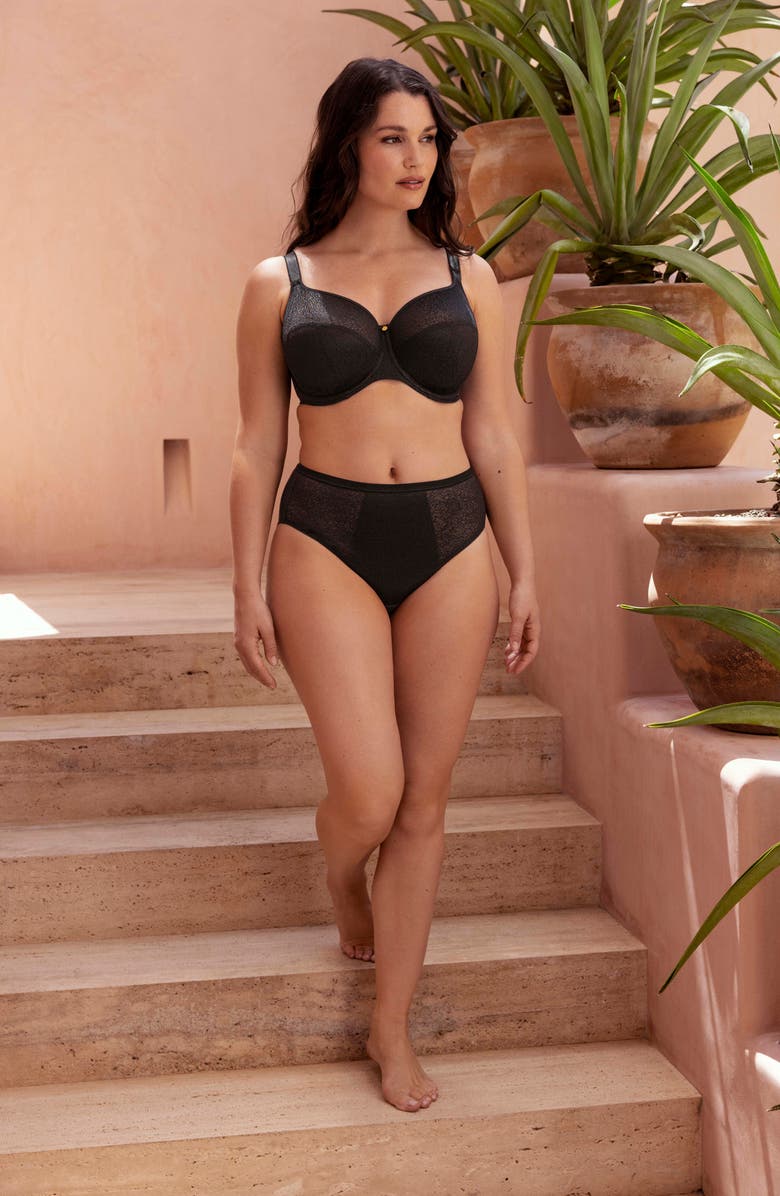 Fantasie Demure Underwire Molded Bra, Alternate, color, Black