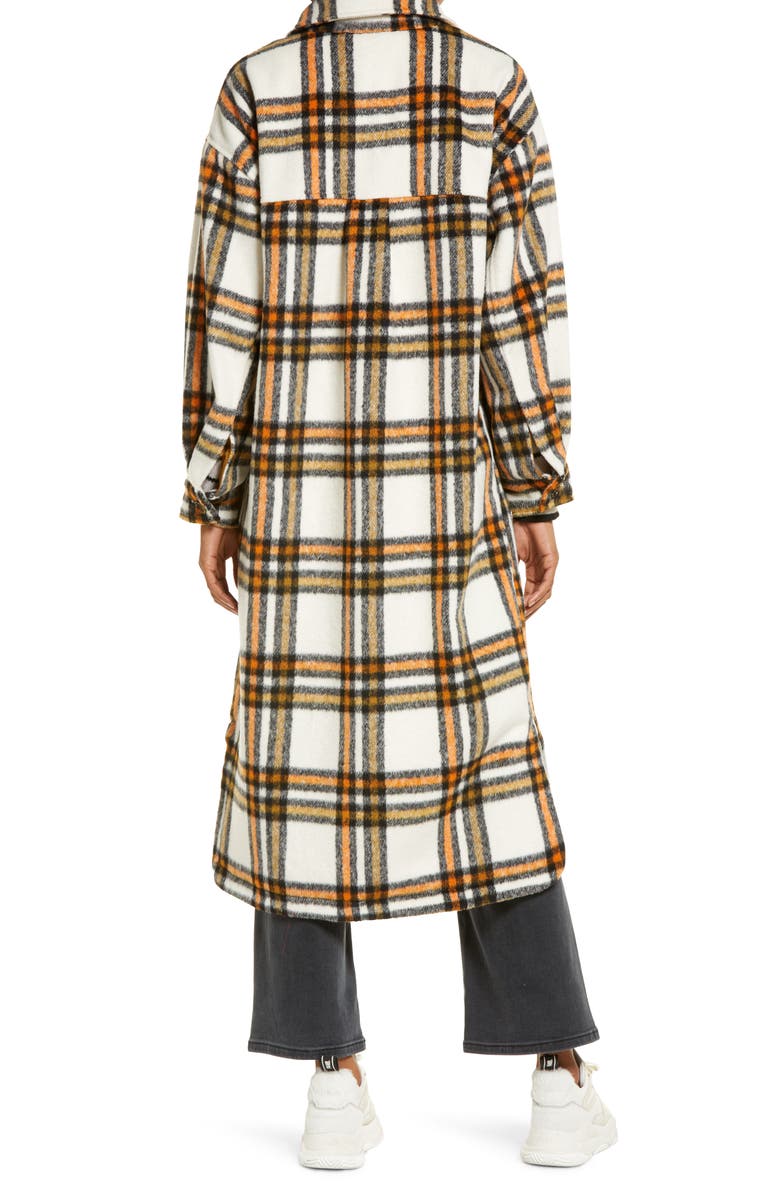Treasure & Bond Plaid Long Shirt Jacket, Alternate, color, 