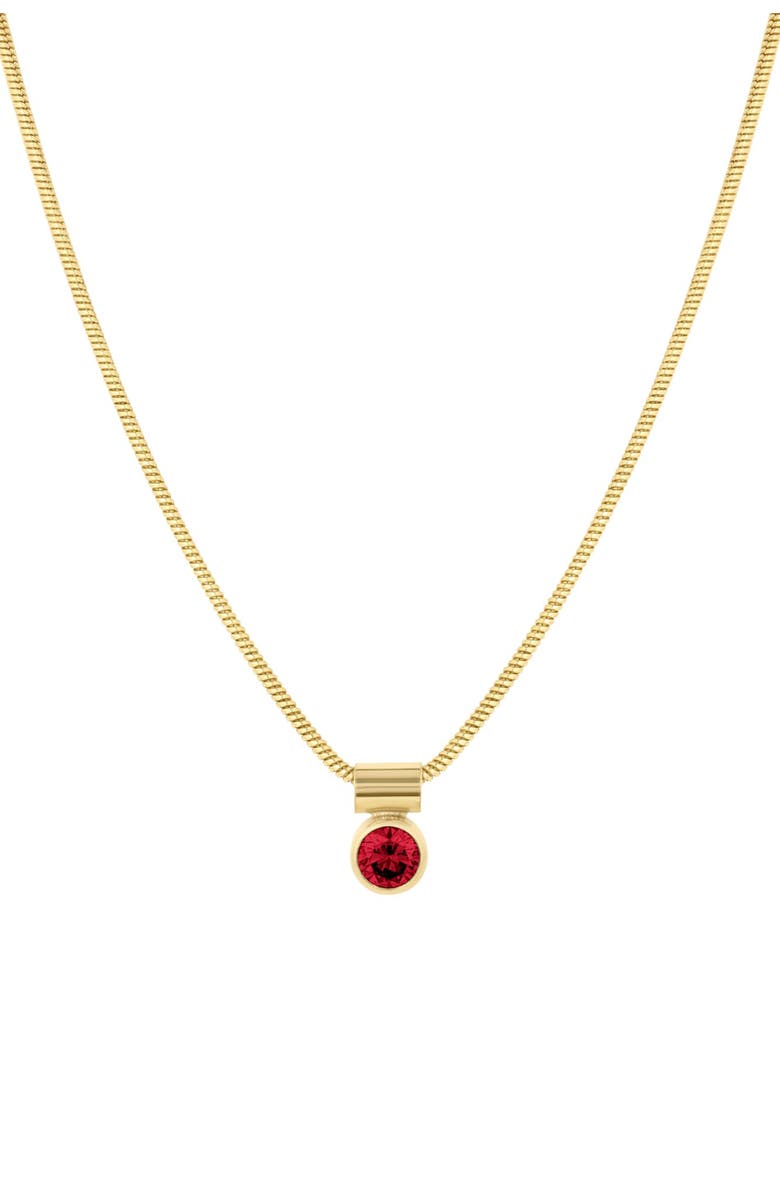 Set & Stones Ellie Birthstone Necklace, Main, color, Gold / January