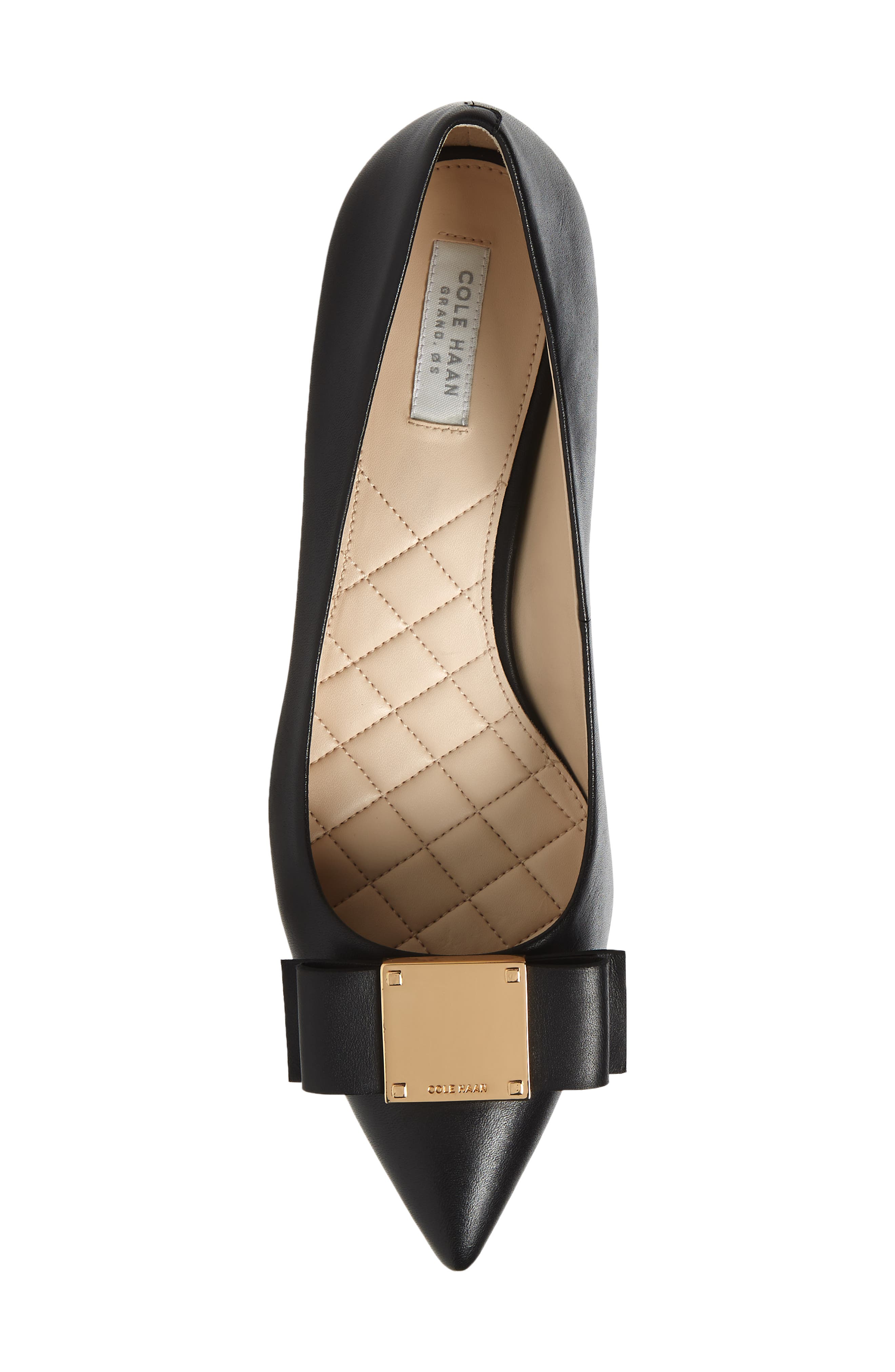 Tali Modern Waterproof Bow Pump, Alternate, color, BLACK LEATHER