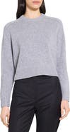 Theory Cashmere Crewneck Crop Sweater