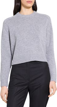 Theory Cashmere Crewneck Crop Sweater