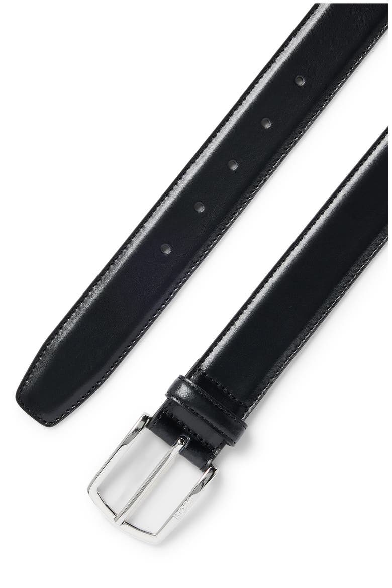 Claus Leather Belt, Alternate, color, BLACK