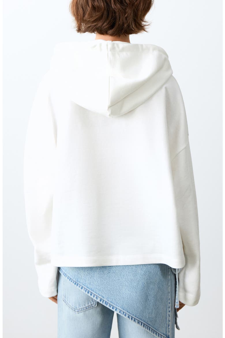 Message Graphic Cotton Hoodie, Alternate, color, OFF WHITE