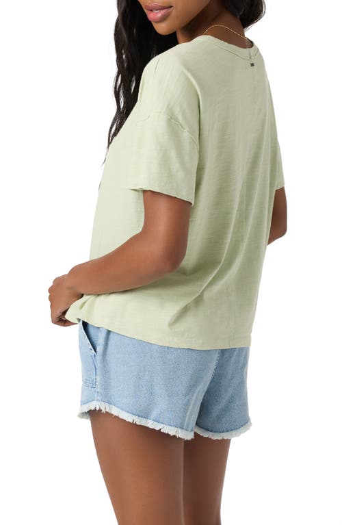 O'neill Wavelength Slub Cotton Jersey Crewneck T-shirt In Green