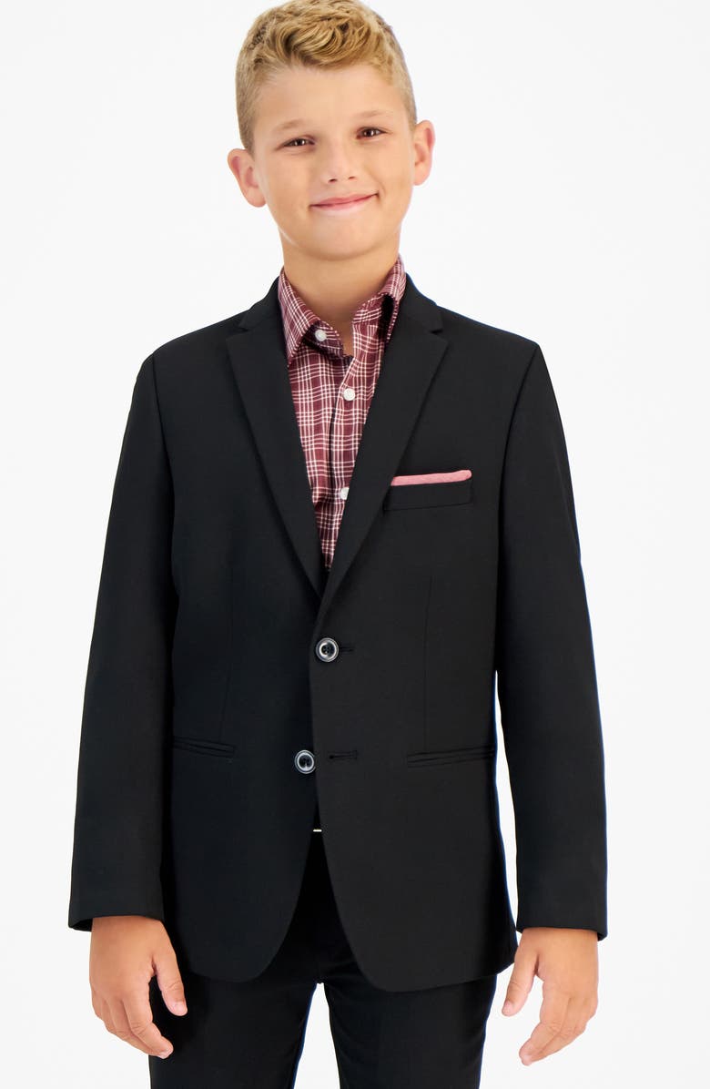 Michael Kors Kids' Solid Stretch Suit, Alternate, color, Black