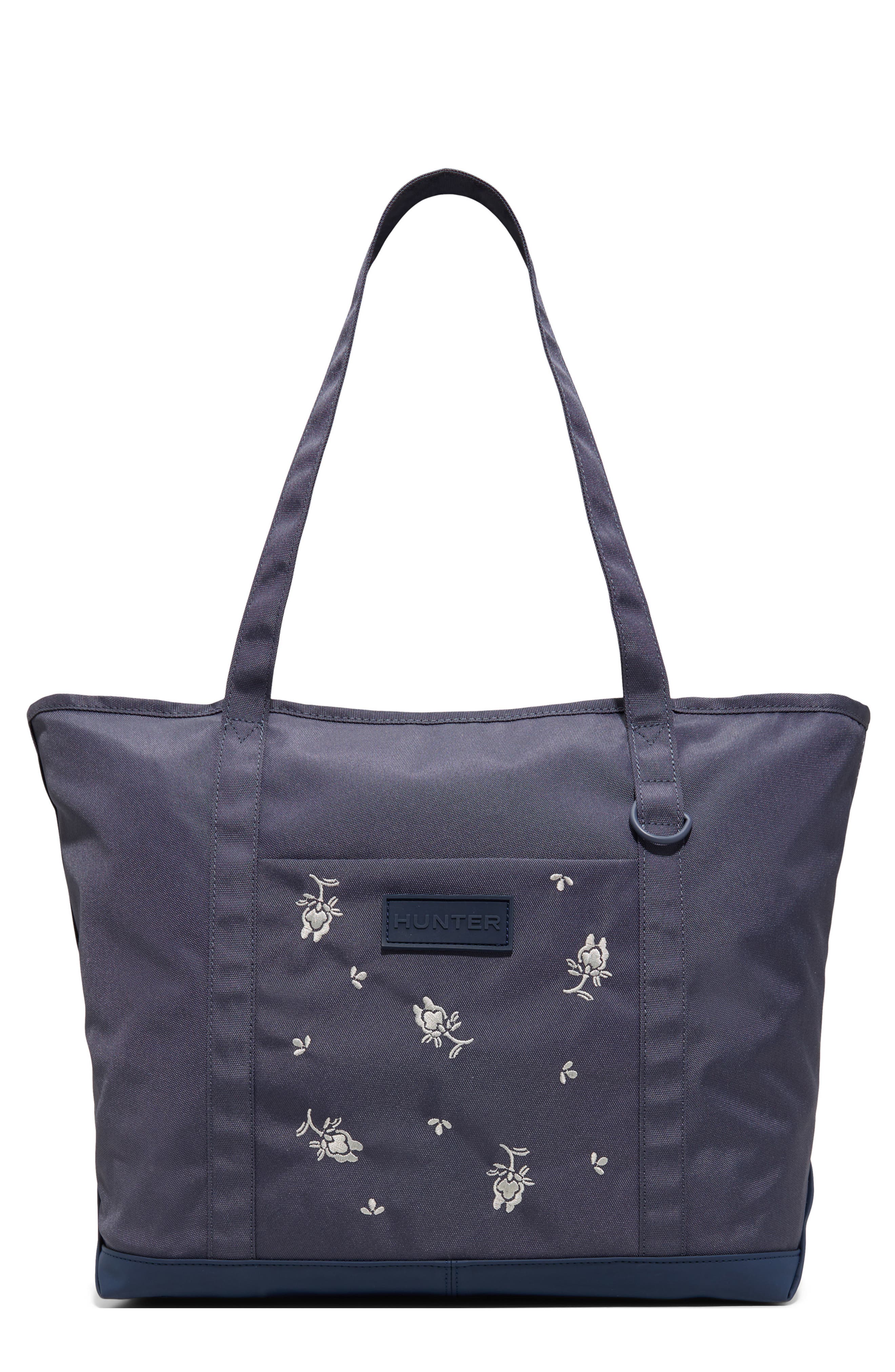 Campus Embroidered Tote, Main, color, DARK DENIM