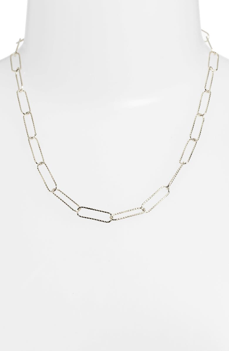 Nordstrom Faceted Paper Clip Necklace, Alternate, color,